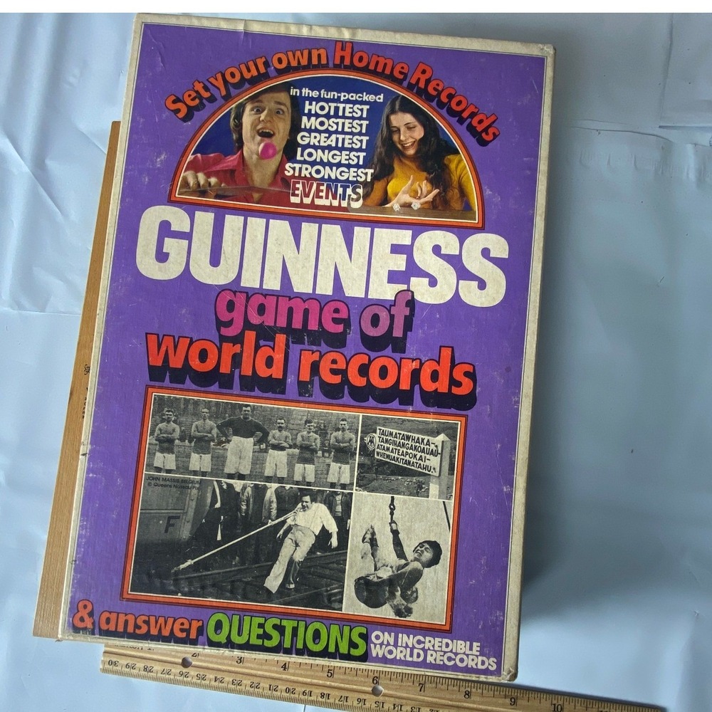 Guinness Game of‎ World Records Board Game 1970s Vintage Fun Questions